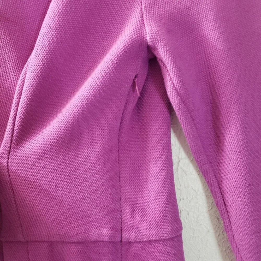 Boden Sz 10 R Purple Midi Dress Long Sleeve Scoop Neck Thick Fabric Box Pleated - Picture 3 of 10